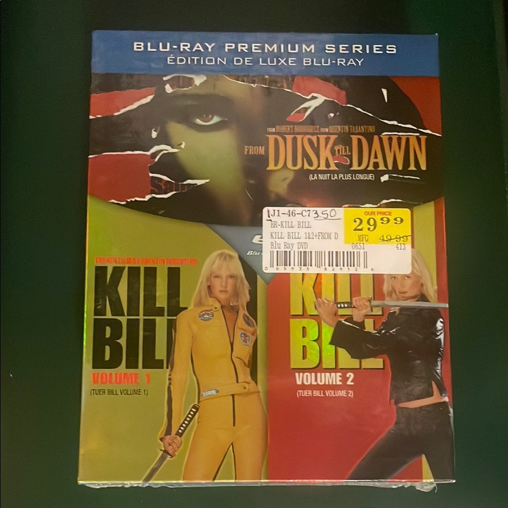 Blu-Ray Premium Series Box Set of 3 Kill Bill Volume 1 & 2 & From Dusk till Dawn